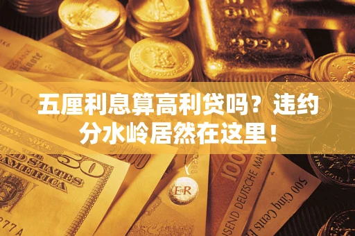 济南五厘利息算高利贷吗？违约分水岭居然在这里！