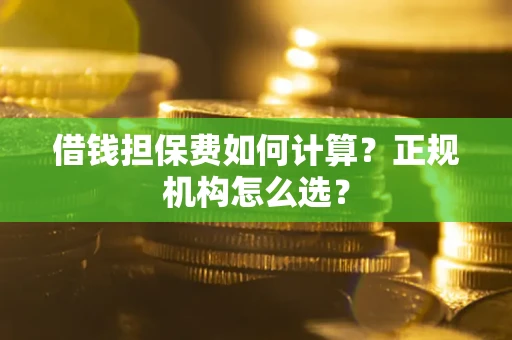 济南借钱担保费如何计算？正规机构怎么选？