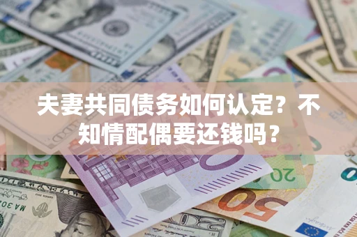 济南夫妻共同债务如何认定？不知情配偶要还钱吗？