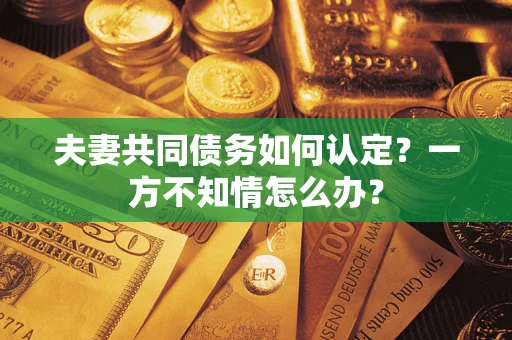 济南夫妻共同债务如何认定？一方不知情怎么办？