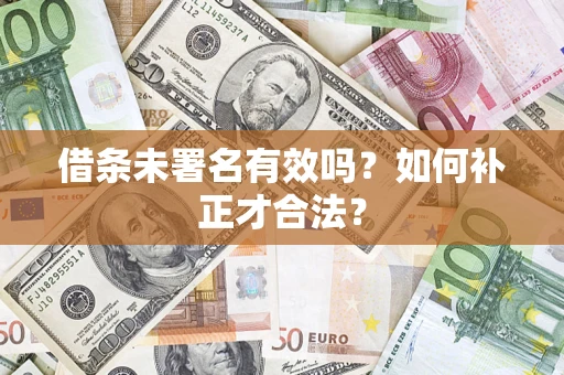 济南借条未署名有效吗？如何补正才合法？