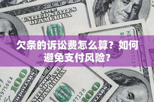 济南欠条的诉讼费怎么算？如何避免支付风险？